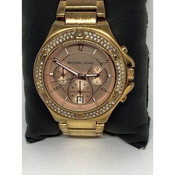 Michael Kors MK5450 Women's Stainless Steel Analog Gold Dial Genuine Watch MP701 - Picture 2 of 12